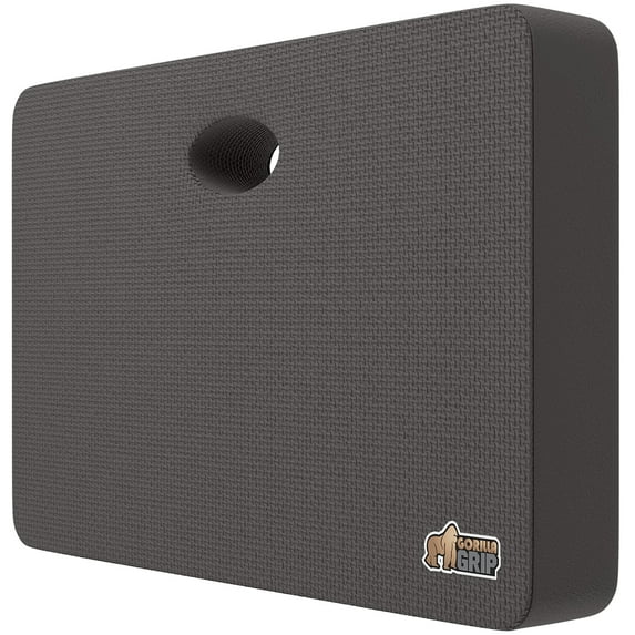 GORILLA GRIP Kneeling Pad, Cushioning Support for Knees, Thick, Water Resistant, 17.5x11 Charcoal