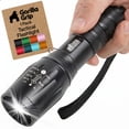thumbnail image 1 of GORILLA GRIP LED Tactical Flashlight, 750 FT High Lumens 5 Adjustable Modes, Water Resistant, Black, 1 of 8