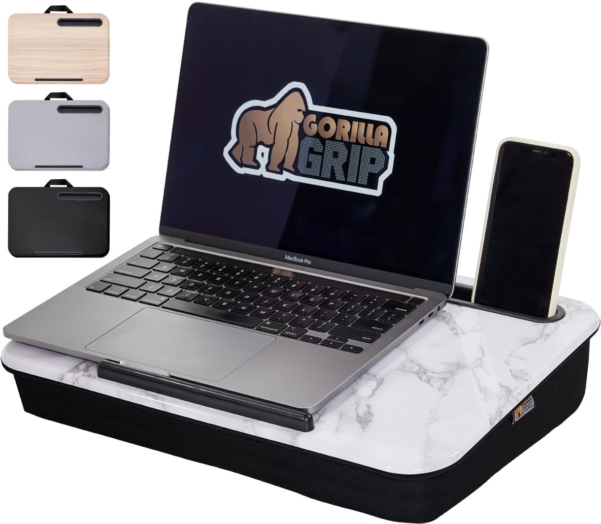 GORILLA GRIP Laptop Lap Desk, Portable Tablet Stand Fits Laptops up to 15.6", Marble Pattern