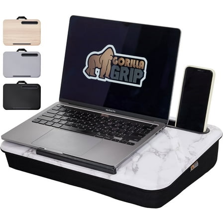 GORILLA GRIP Laptop Lap Desk, Portable Tablet Stand Fits Laptops up to 15.6", Marble Pattern