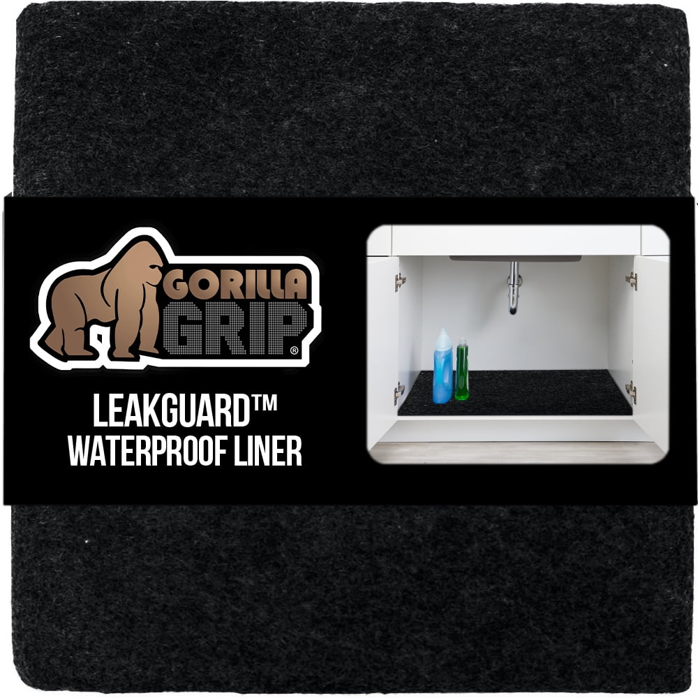 GORILLA GRIP LeakGuard Under Sink Mat, Waterproof Shelf Liner, Non