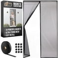 thumbnail image 1 of GORILLA GRIP Magnetic Screen Door, Hands Free Mesh Curtain, Patio Sliding Door Screen, Black 38x82, 1 of 10