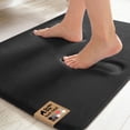 thumbnail image 1 of GORILLA GRIP Memory Foam Bath Rug, Machine Washable, Bath Rugs for Bathroom Floor, 24x17 Mat, Black, 1 of 10