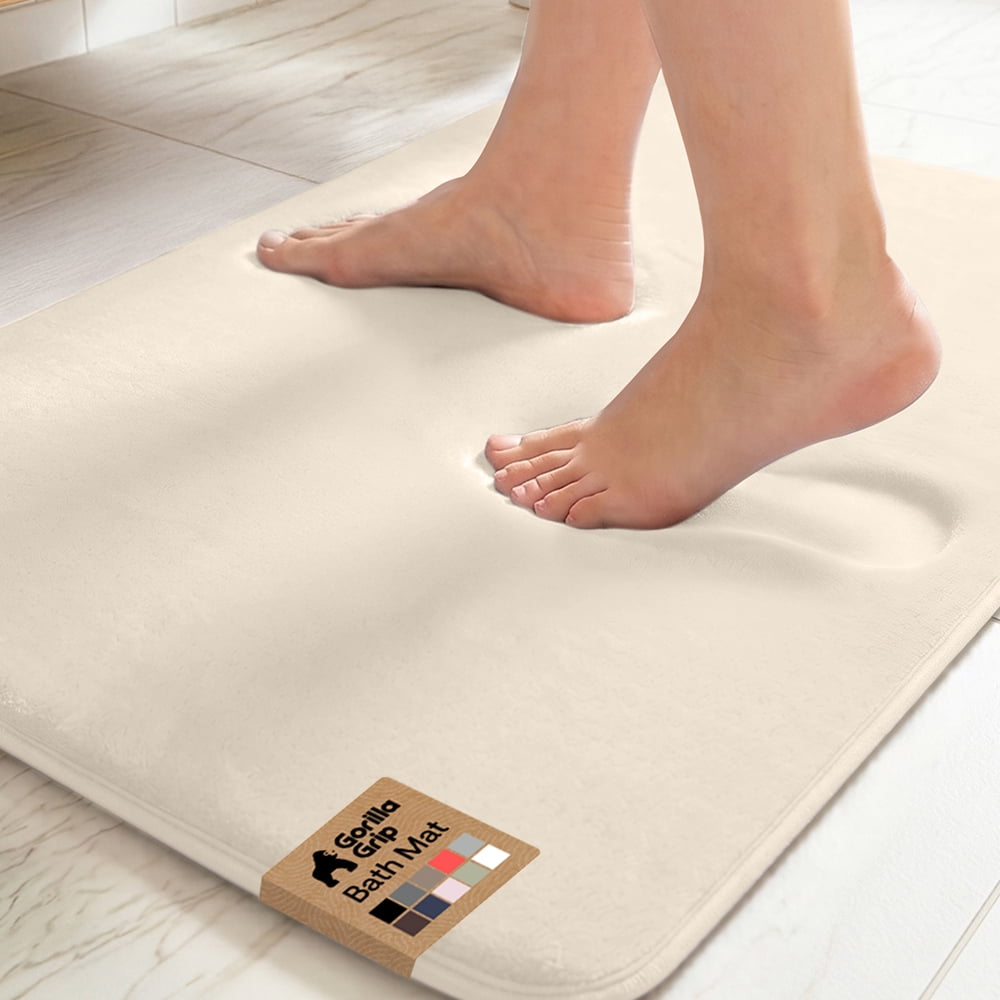 Gorilla Grip Memory Foam Bath Rug, 24x17 inches, Machine Washable ...