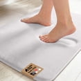 thumbnail image 1 of GORILLA GRIP Memory Foam Bath Rug, Machine Washable, Bath Rugs for Bathroom Floor, 24x17 Mat, Light Gray, 1 of 10