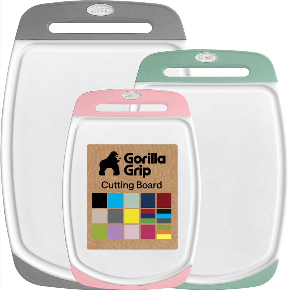 GORILLA GRIP Oversized 100% BPA Free Reversible Kitchen Cutting