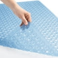 thumbnail image 1 of GORILLA GRIP Patented Bath Tub Shower Mat, Machine Washable Bathtub Floor Liner Mats, Suction Cups and Drain Holes to Keep Tubs Clean, Soft on Feet, Bathroom Essentials, 35x16 Inch, Clear Blue, 1 of 10