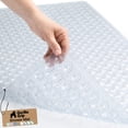 thumbnail image 1 of GORILLA GRIP Patented Bath Tub Shower Mat, Machine Washable Bathtub Floor Liner Mats, Suction Cups and Drain Holes to Keep Tubs Clean, Soft on Feet, Bathroom Essentials, 35x16 Inch, Clear, 1 of 10