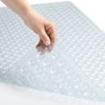 thumbnail image 1 of GORILLA GRIP Patented Bath Tub Shower Mat, Machine Washable Bathtub Floor Liner Mats, Suction Cups and Drain Holes to Keep Tubs Clean, Soft on Feet, Bathroom Essentials, 35x16 Inch, Clear, 1 of 10