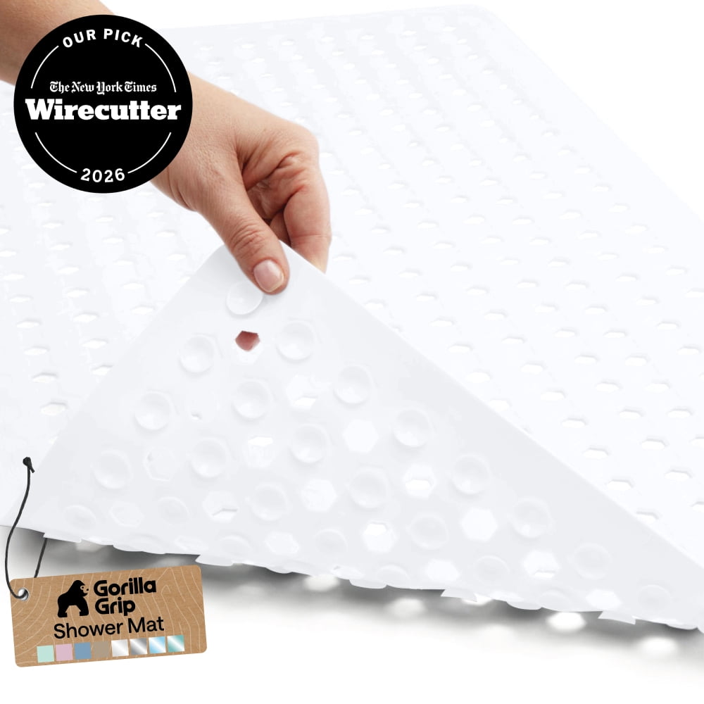 Gorilla Grip Bath Tub Shower Mat, 35x16 Inches, Non-Slip, BPA-Free ...