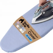 GORILLA GRIP Scorch Resistant Ironing Board Cover, Silicone Coating, Hook and Loop Fastener Strap, Blue