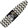 thumbnail image 1 of GORILLA GRIP Scorch Resistant Ironing Board Cover, Silicone Coating, Hook and Loop Fastener Strap, Chevron Black Linen, 1 of 10