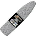 thumbnail image 1 of GORILLA GRIP Scorch Resistant Ironing Board Cover, Silicone Coating, Hook and Loop Fastener Strap, Gray Floral, 1 of 10