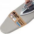 thumbnail image 1 of GORILLA GRIP Scorch Resistant Ironing Board Cover, Silicone Coating, Hook and Loop Fastener Strap, Silver, 1 of 10
