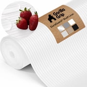 GORILLA GRIP Shelf Liner, DuraGuard Ribbed Waterproof Drawer, Cabinet Protection, 12x20, White