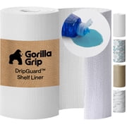 GORILLA GRIP Shelf Liner for Kitchen Cabinets Non Adhesive 12x240 Inch Drawer Liners DripGuard White