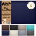 thumbnail image 1 of GORILLA GRIP Silicone Pet Feeding Mat, 100% Waterproof, Protects Floors, 18.5x11.5 Navy, 1 of 9