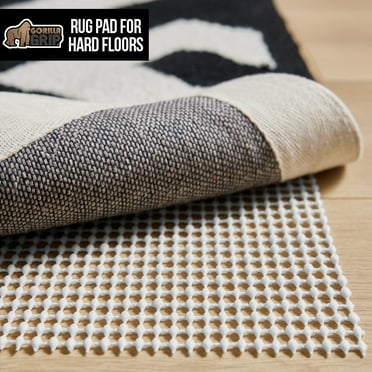 GORILLA GRIP Slip Resistant Rug Gripper Pads for Hard Floors, Keep Rugs in Place, 4x5 Feet