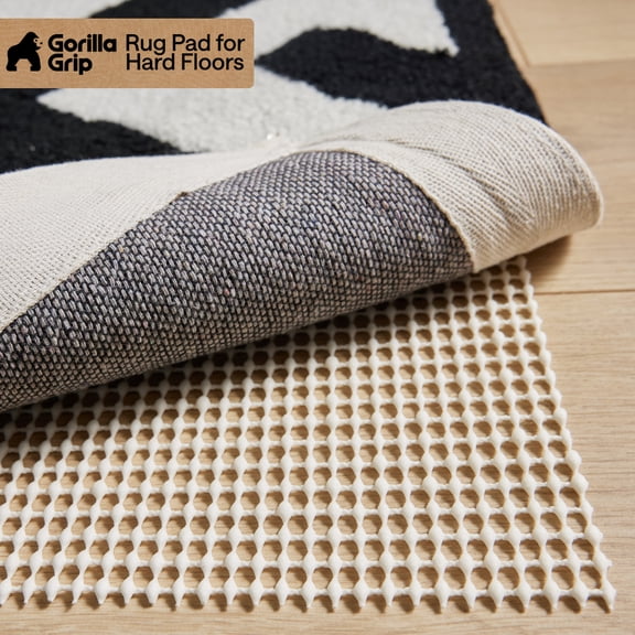 GORILLA GRIP Slip Resistant Rug Gripper Pads for Hard Floors, Keep Rugs in Place, 8x11 Feet