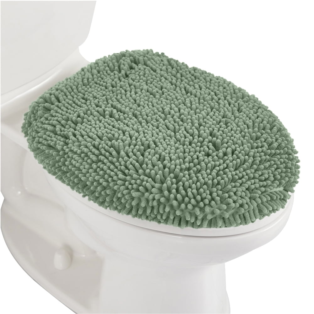 GORILLA GRIP Toilet Lid Cover, Machine Washable Chenille Bathroom Seat