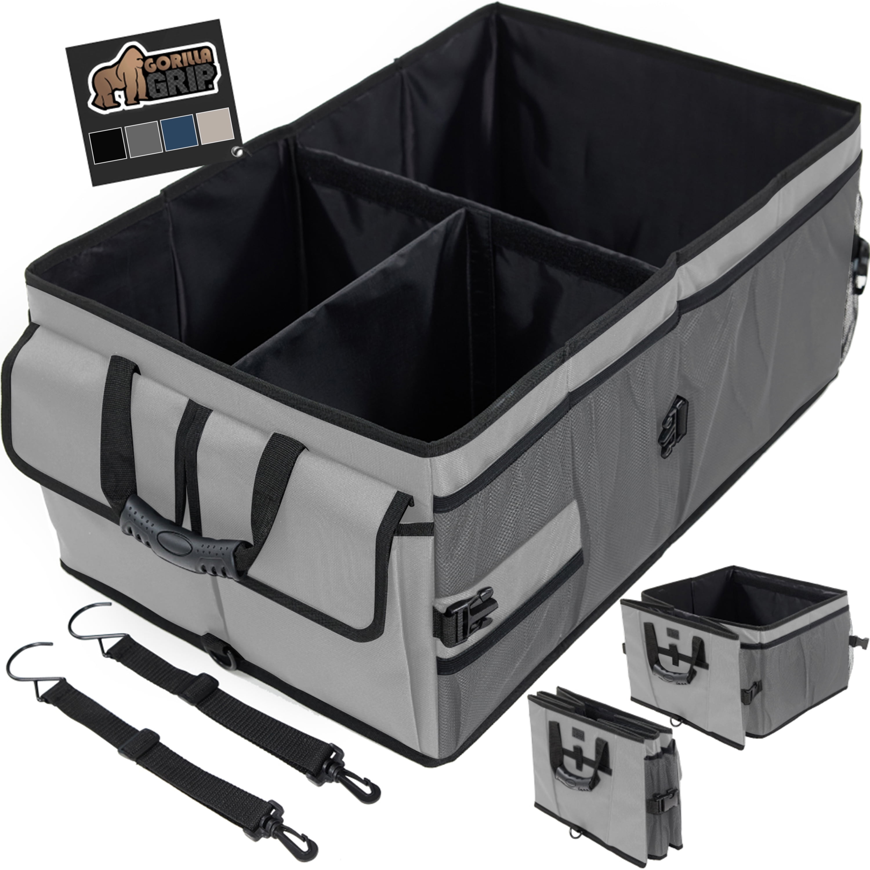 Car Trunk Container Module GORILLA GRIP Trunk Storage Organizer, Collapsible Container for Car ...