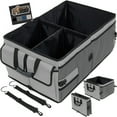 thumbnail image 1 of GORILLA GRIP Trunk Storage Organizer, Collapsible Container for Car Sedan or SUV, Gray, 1 of 10