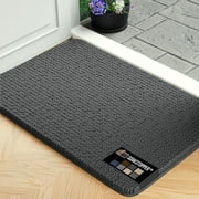 GORILLA GRIP Ultra Absorbent Grippy Doormat for Muddy Dog Paws, Machine Washable Soakstopper Rugs Cleaner Floors, Bed Mat for Dirty Dogs, Indoor Entrance Door Rug Pet Bed Mats 24x17 Gray