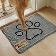 thumbnail image 1 of GORILLA GRIP Ultra Absorbent Grippy Doormat for Muddy Dog Paws, Machine Washable Soakstopper Rugs Cleaner Floors, Bed Mat for Dirty Dogs, Indoor Entrance Door Rug Pet Bed Mats 24x17 Paw Gray, 1 of 10