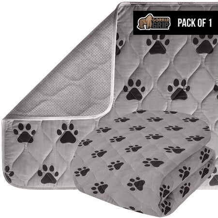 Gorilla Grip Puppy Pads Waterproof Reusable Pee Pad for Training Dogs 28x18 Inch