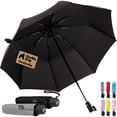 thumbnail image 1 of GORILLA GRIP Wind and Tear Resistant Compact Rain Umbrella, 11.5 inch Compact Size, Black, 1 of 6