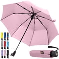thumbnail image 1 of GORILLA GRIP Wind and Tear Resistant Compact Rain Umbrella, 11.5 inch Compact Size, Pink, 1 of 10