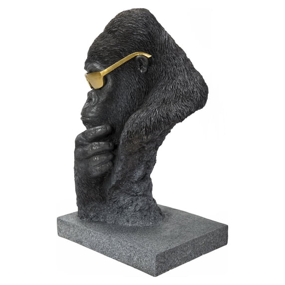 Hi-Line Gift Ltd. Gorilla Head with Golden Glasses
