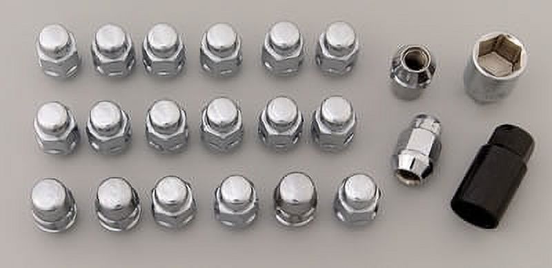 Gorilla Automotive 71634NBC Lug Nut Set – 24 Pieces, Black, Bulge Acorn, 12x1.5 – All Lock