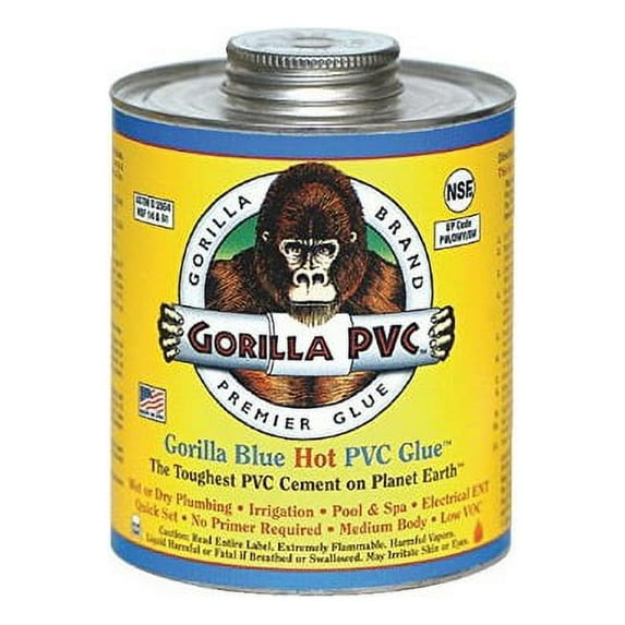 GORILLA PVC CEMENT LLC 04102 Blue 4OZ Hot PVC Glue