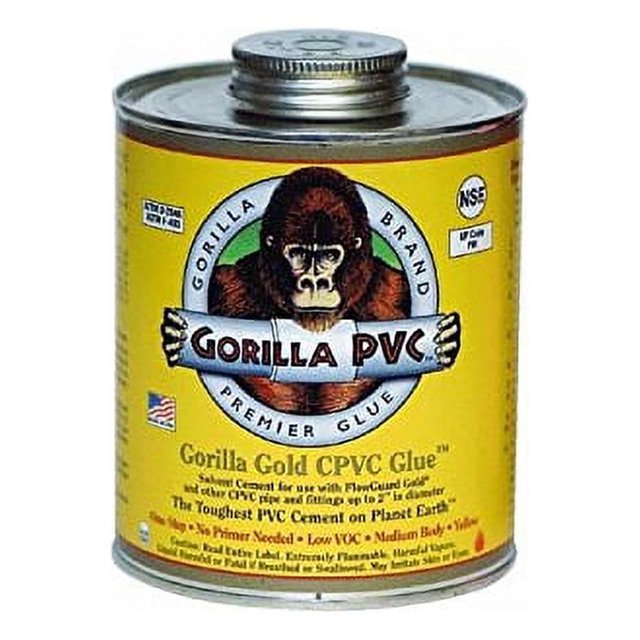 GORILLA PVC CEMENT LLC 04303 Gold 4OZ CPVC Glue