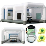 GORILLASPRO Inflatable Paint Booth 26x15x10Ft with Blowers Upgrade Air Filter System