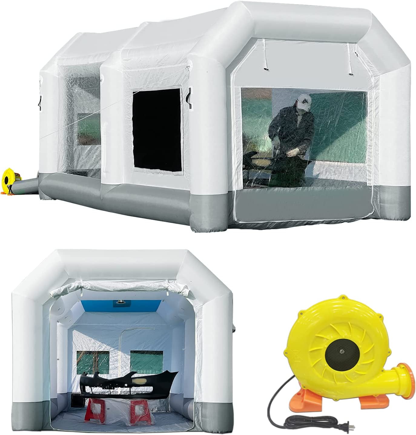 GORILLASPRO Inflatable Spray Paint Booth 16.5x10x8Ft with Blower