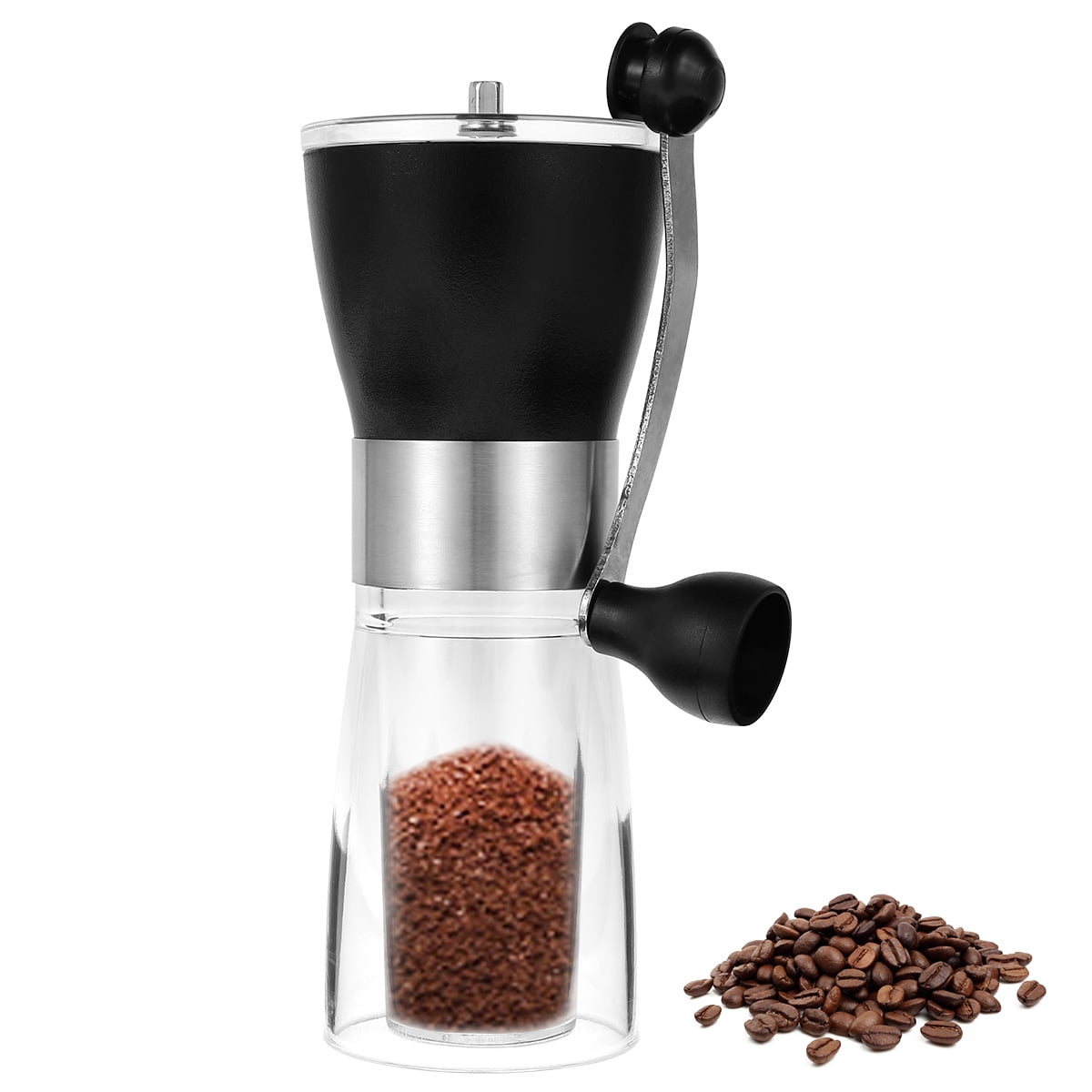  Coffee Bean Grinder, Manual Burr Coffee Grinder Hand Coffee  Mill Small Pepper Salt and Spice Grinder, Espresso Coffee Maker Grinder for  Travel and Camping : Home & Kitchen