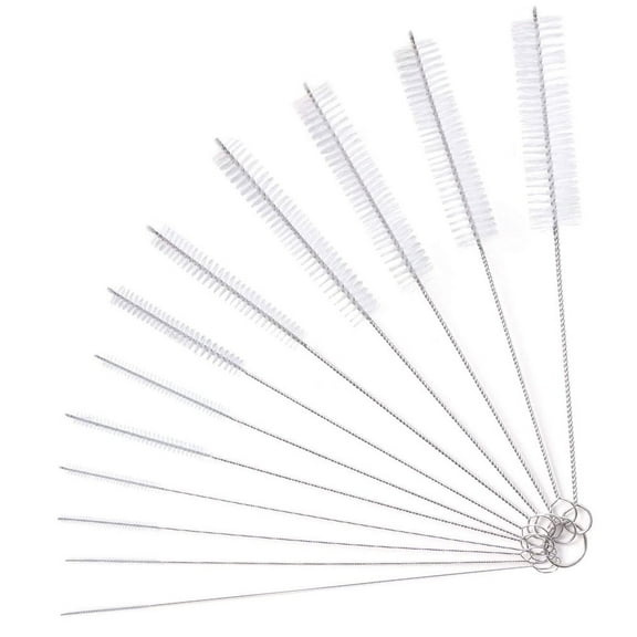 GORWARE Small Cleaning Bottle Brush Set Small Pipe Cleaner Brushes Nylon Bottle Pipe Cleaner for Bottle Glasses Straw Cleaning, Kettle Spout Brush Teapot Nozzle Brush