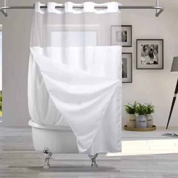 GOSC Collection Hookless and Weighted Shower Curtains 2 PK