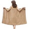 thumbnail image 1 of GOSCHE Bath Wrap Towels for Women - Adjustable Shower Spa Wrap with Home Hotel Bathrobes Nightgown for Sauna Beach Pool Gym Travel - Brown, 1 of 7