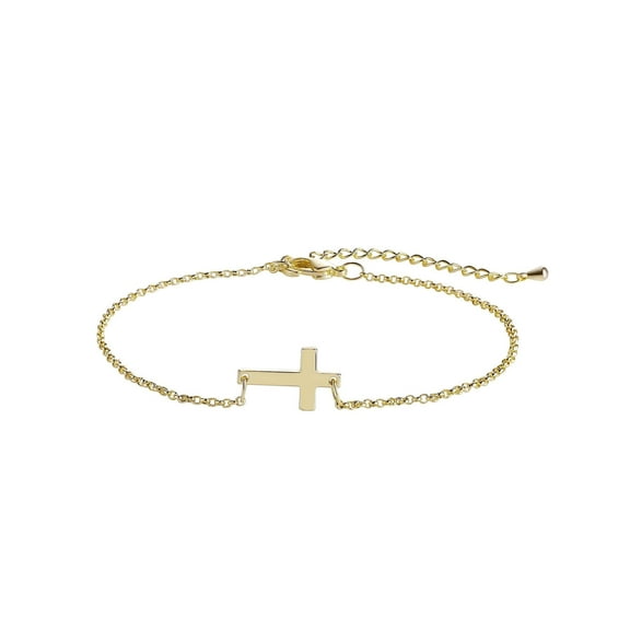 GOSFRY 14K Gold Plated Bracelets for Women, Dainty Lip Chain, Long Bar Chain, Disc, Satellite, Cuban Link, Anklet, Pack Gifts for Women