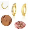 thumbnail image 1 of GOSFRY 2Pcs Clicker Belly Button Rings for Women Belly Barbells Cute CZ Reverse Navel Rings Body Piercing Fashionable and Unique Jewelry Accessories, 1 of 10