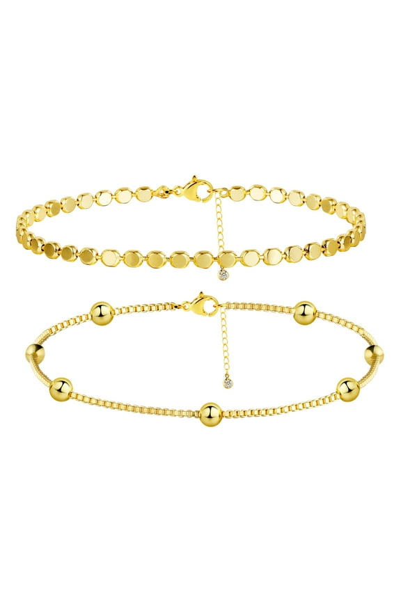 Bracelets for Women Dainty Layered Herringbone Twisted Rope Chain Bracelets Set Layering Dot CZ Leave Beaded Bracelets Dainty Cubic Zirconia Tennis Chain Bracelet Jewelry Gifts