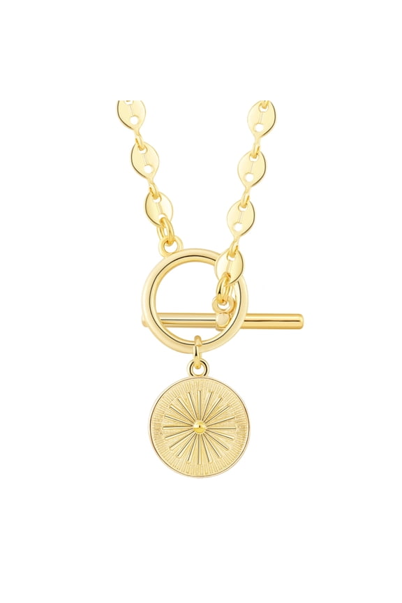 Gold Plated Necklacefor Women Men Minimalist OT Clasp Pendant Necklace Trendy Outfit Accessory Party Festival Birthday Jewelry Gifts