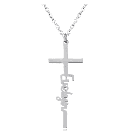 GOSFRY Cross Necklace for Women 14K Real Gold Silver Plated Dainty Simple Faith Jewelry Religious Minimalist Gift