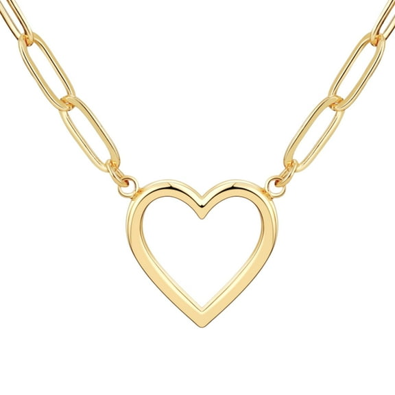 GOSFRY Dainty Gold Plated Necklace Delicate Love Heart Necklace Heart Pendant Necklace Cute Necklaces Festival Jewelry Gift for Women