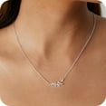 thumbnail image 1 of GOSFRY Dainty Gold/Silver Plated Pendant Necklace 14k Gold Plated Delicate Tiny CZ Leaf Pendant Choker Simple Everyday Jewelry for Women, 1 of 9