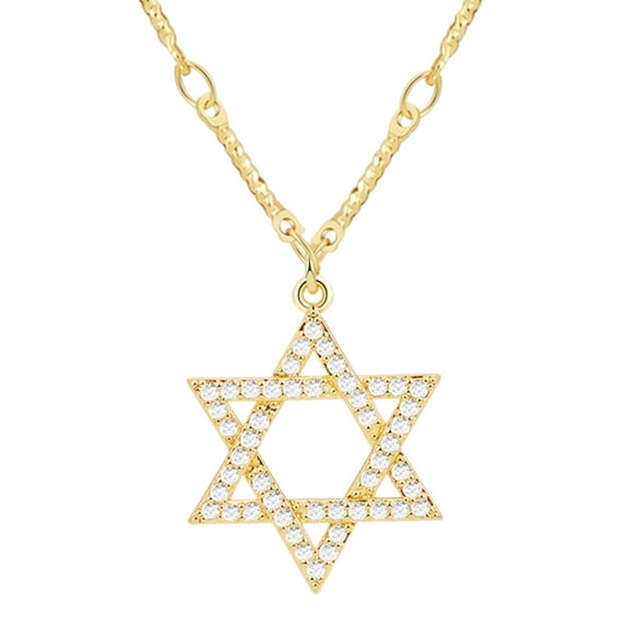 GOSFRY Necklaces for Women Trendy and Fashionable Small Scale NicheZircon David Star Necklace Parties Gatherings Bars Clothing Accessories Jewelry Gifts