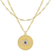 GOSFRY 2PCS Sewyer Dainty Pearl Pendant Necklaces for Women Handmade Layered Pearl Chain Necklace Everyday Jewelry Gift